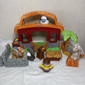 Fisher Price Little People Drummer Boy Set Christmas 2006 Farm Animals Stable